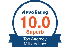 Avvo Rating 10.0 - Top Attorney Military Law